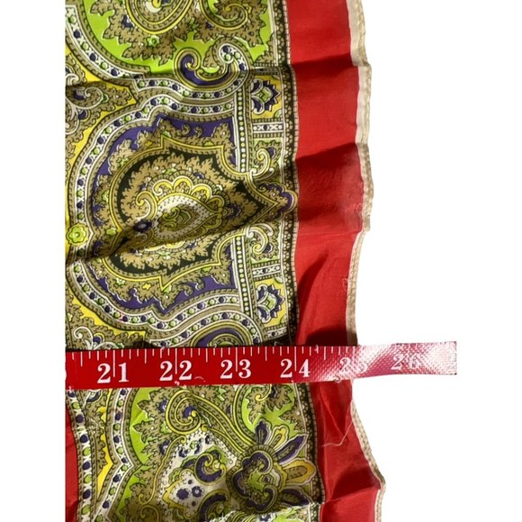 Gold and Red Vintage Scarf - Picture 3 of 3